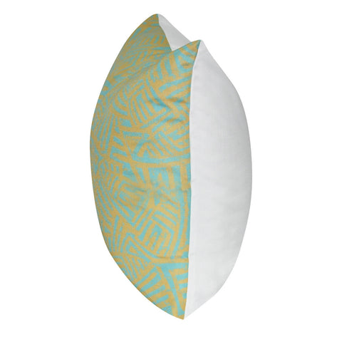 21" x 21" Yellow Aztec Decorative Pillow P0140-2121P
