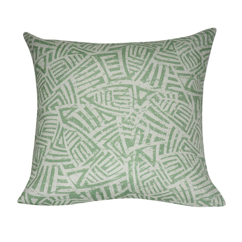 21" x 21" Green Aztec Decorative Pillow P0141-2121P