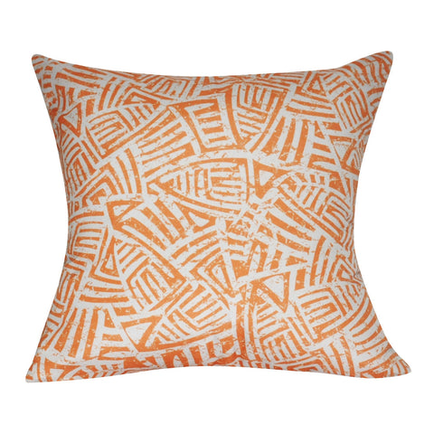 21" x 21" Orange Aztec Decorative Pillow P0142-2121P