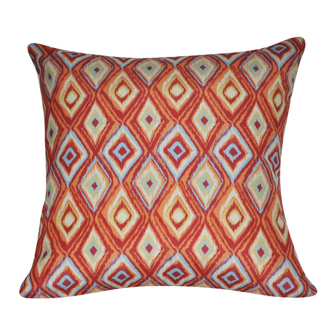 21" x 21" Orange Diamond Decorative Pillow P0143A-2121P