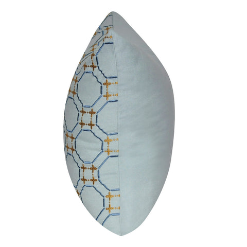 21" x 21" Blue  Geometric Decorative Pillow P0151-2121P
