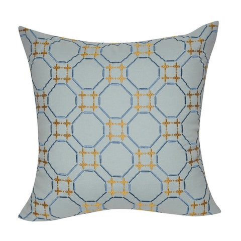 21" x 21" Blue  Geometric Decorative Pillow P0151-2121P