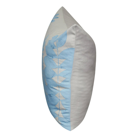 21" x 21" Blue Leaf Decorative Pillow P0155-2121P