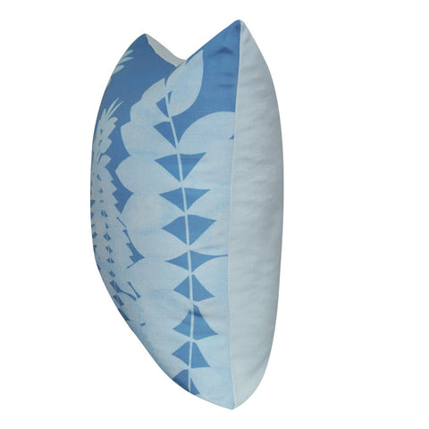 21" x 21" Dark Blue Leaf Decorative Pillow P0159-2121P