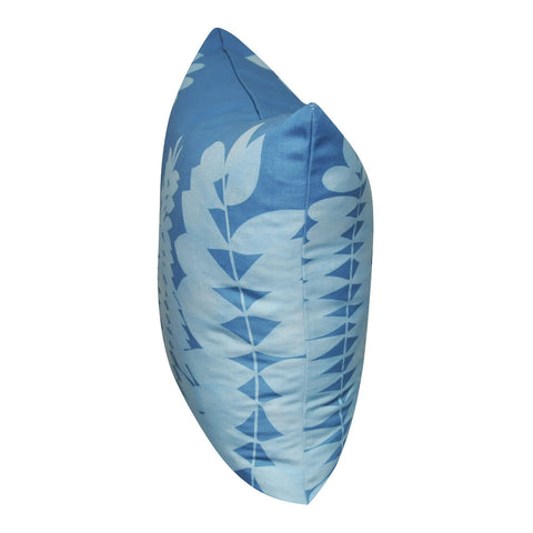 21" x 21" Dark Blue Leaf Decorative Pillow P0159A-2121P