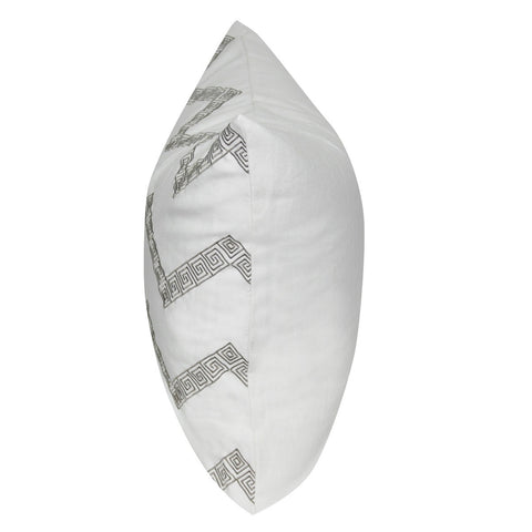 21" x 21" White Chevron Decorative Pillow P0161-2121P