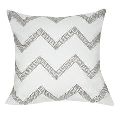 21" x 21" White Chevron Decorative Pillow P0161-2121P