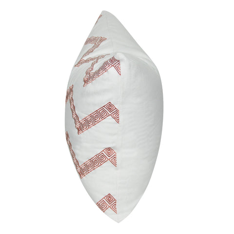 21" x 21" White Chevron Decorative Pillow P0163-2121P
