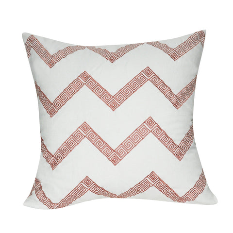 21" x 21" White Chevron Decorative Pillow P0163-2121P