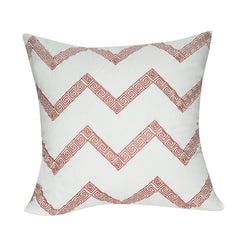 21" x 21" White Chevron Decorative Pillow P0163-2121P