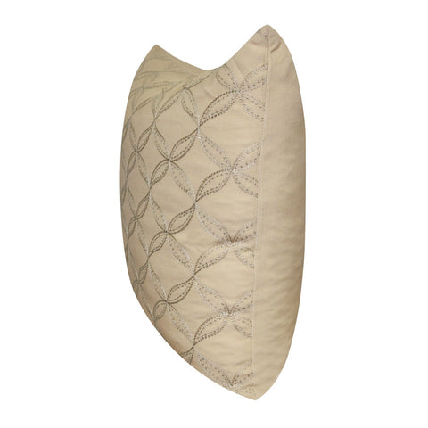 21" x 21" Beige  Circles Decorative Pillow P0165-2121P
