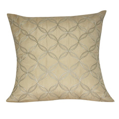 21" x 21" Beige  Circles Decorative Pillow P0165-2121P