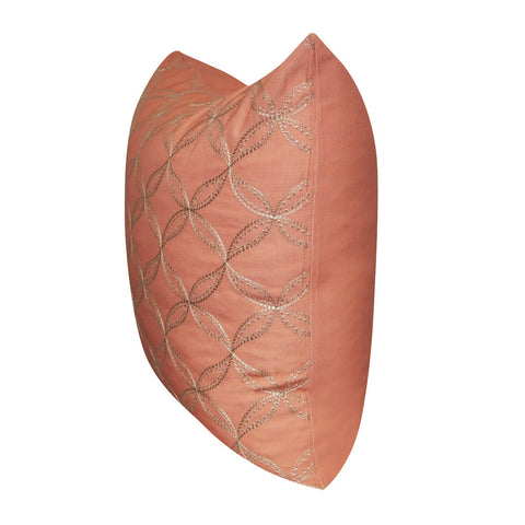 21" x 21" Coral  Circles Decorative Pillow P0166-2121P