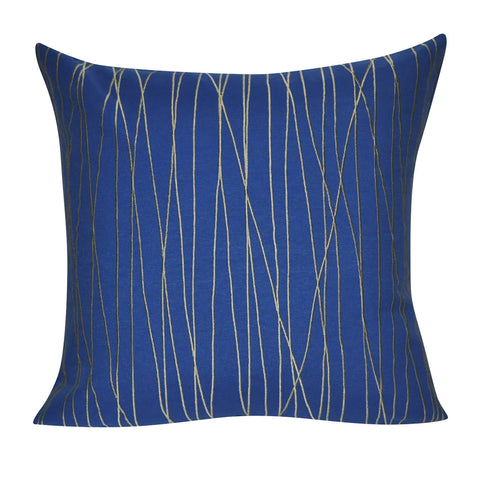 21" x 21" Dark Blue Branch Decorative Pillow P0174-2121P