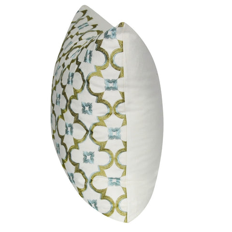 21" x 21" Green Damask Decorative Pillow P0180-2121P