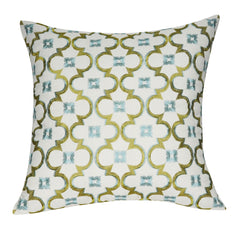21" x 21" Green Damask Decorative Pillow P0180-2121P