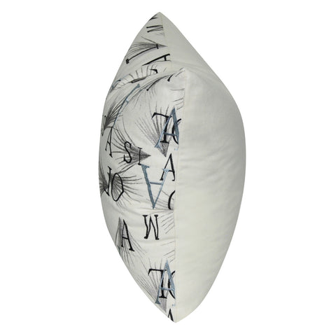 21" x 21" White Letter Decorative Pillow P0181-2121P