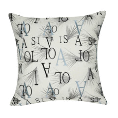 21" x 21" White Letter Decorative Pillow P0181-2121P