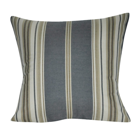 21" x 21" Dark Blue Stripe Decorative Pillow P0185-2121P