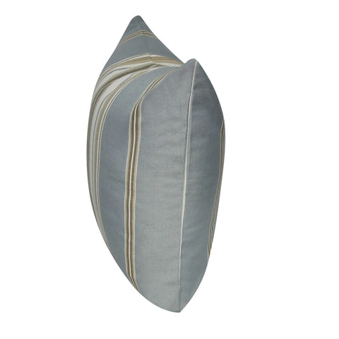 21" x 21" Light Blue Stripe Decorative Pillow P0188-2121P