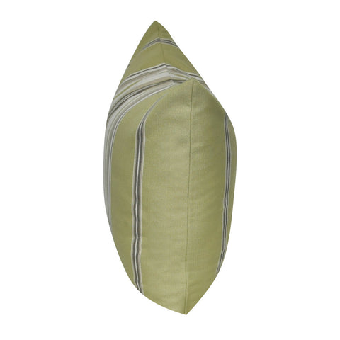 21" x 21" Light Green Stripe Decorative Pillow P0191-2121P