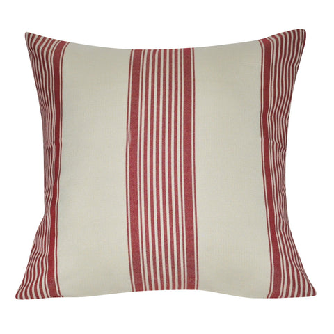 21" x 21" Red Stripe Decorative Pillow P0193-2121P