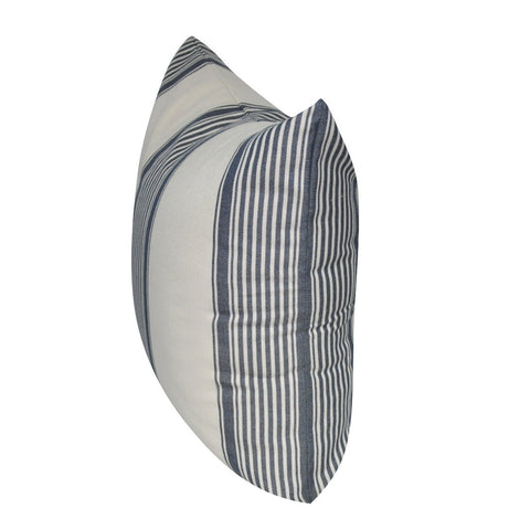 21" x 21" Dark Blue Stripe Decorative Pillow P0194-2121P