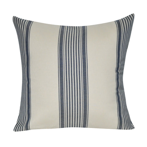 21" x 21" Dark Blue Stripe Decorative Pillow P0194-2121P