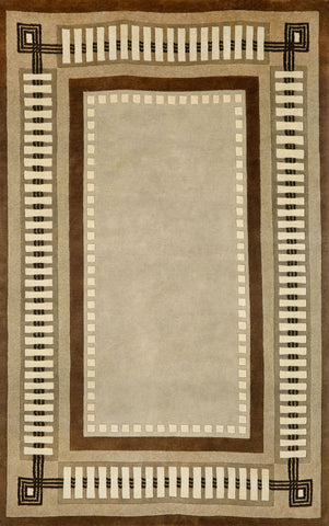 Trans Ocean Palermo Collection 7632/19 MODERN BORDER BROWN