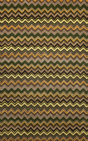 Trans Ocean Seville Collection 9666/06 ZIGZAG STRIPE GREEN