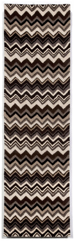 Trans Ocean Seville Collection 9666/48 ZIG ZAG STRIPE BLK/WH