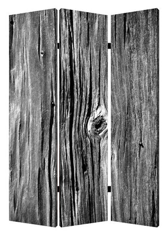 Distressed Wood Canvas Screen