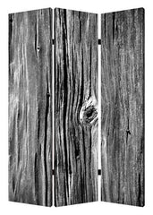 Distressed Wood Canvas Screen