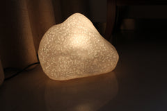 Sandstone Polished Ball With Outdoor Light W/Glass Pieces