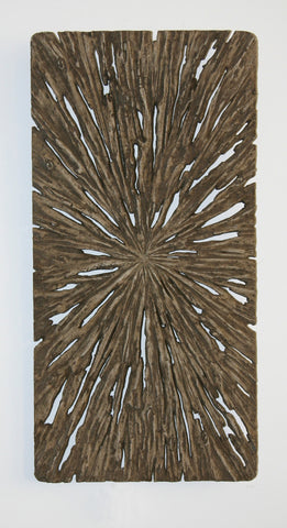 Long Square Rotten Wood Wall Art - Set of 2