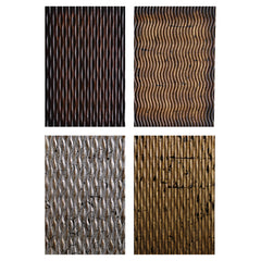 Metallic Ridge Wall Art 4 PC/Set