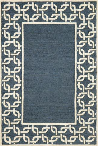 Trans Ocean Spello Collection 2142/33 CHAIN BORDER DENIM