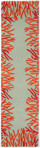 Trans Ocean Spello Collection 2173/17 CORAL BDR ORANGE