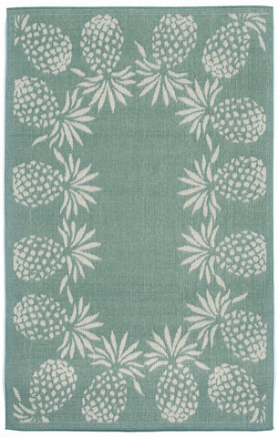 Trans Ocean Terrace Collection 1774/73 PINEAPPLE BDR AQUA