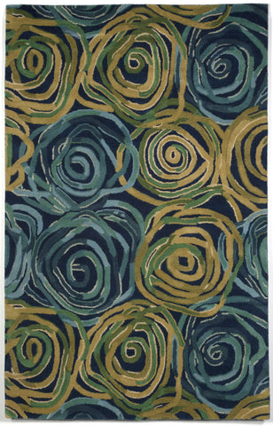 Trans Ocean Tivoli Collection 8106/33 RAMBLING ROSE NAVY