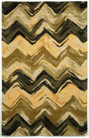Trans Ocean Tivoli Collection 8107/39 CHEVRON YELLOW/GREY