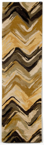 Trans Ocean Tivoli Collection 8107/39 CHEVRON YELLOW/GREY