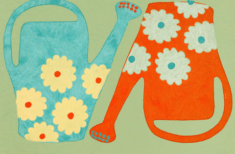 Trans Ocean Visions III Collection 3218/06 WATERING CANS GREEN