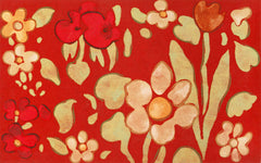 Trans Ocean Visions IV Collection 3239/24 WATERCOLOR FLOWER RED