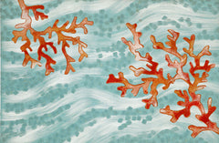 Trans Ocean Visions IV Collection 4158/04 CORAL WAVE AQUA