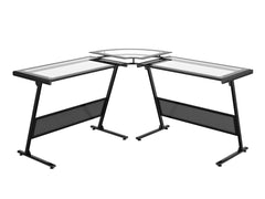 Z-Line Designs Delano Glass "L" Computer Desk